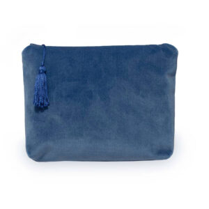 Pochette classica velluto colore Blu Scuro