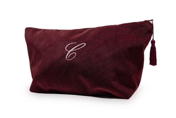 Pochette maxi velluto colore Rosso Bordeaux