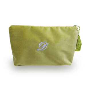 Pochette media velluto colore Verde oliva