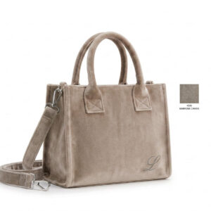 Borsa elegante in velluto Marrone chiaro