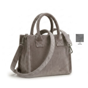 Borsa velluto colore tortora