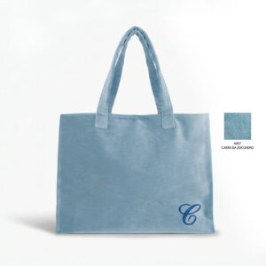 Borsa grande in velluto con tracolla
