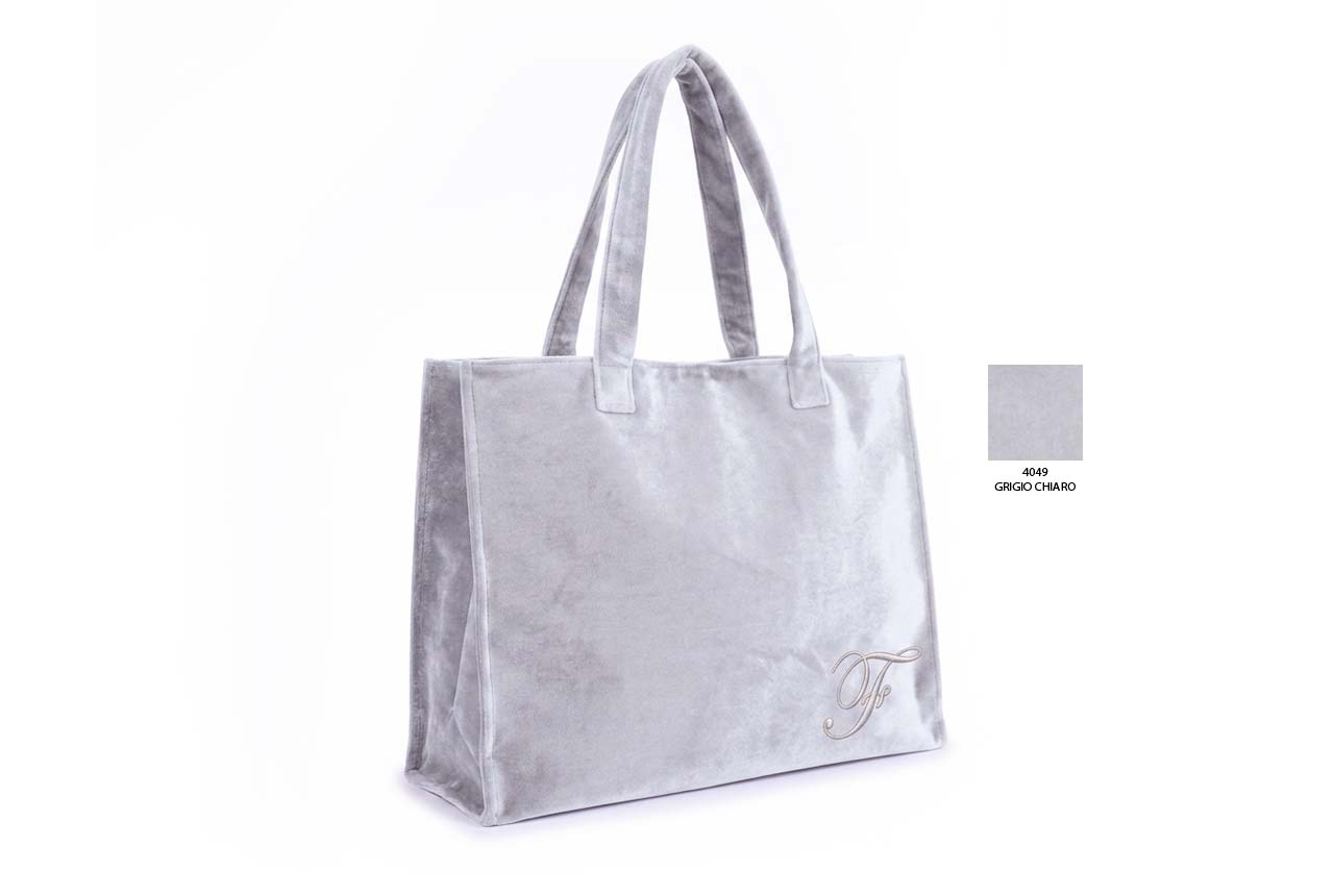 Borsa-rettangolare-grigio-chiaro-37x29x16x10-C-Manici-Spalla-laterale Borsa in vendita a Treviso