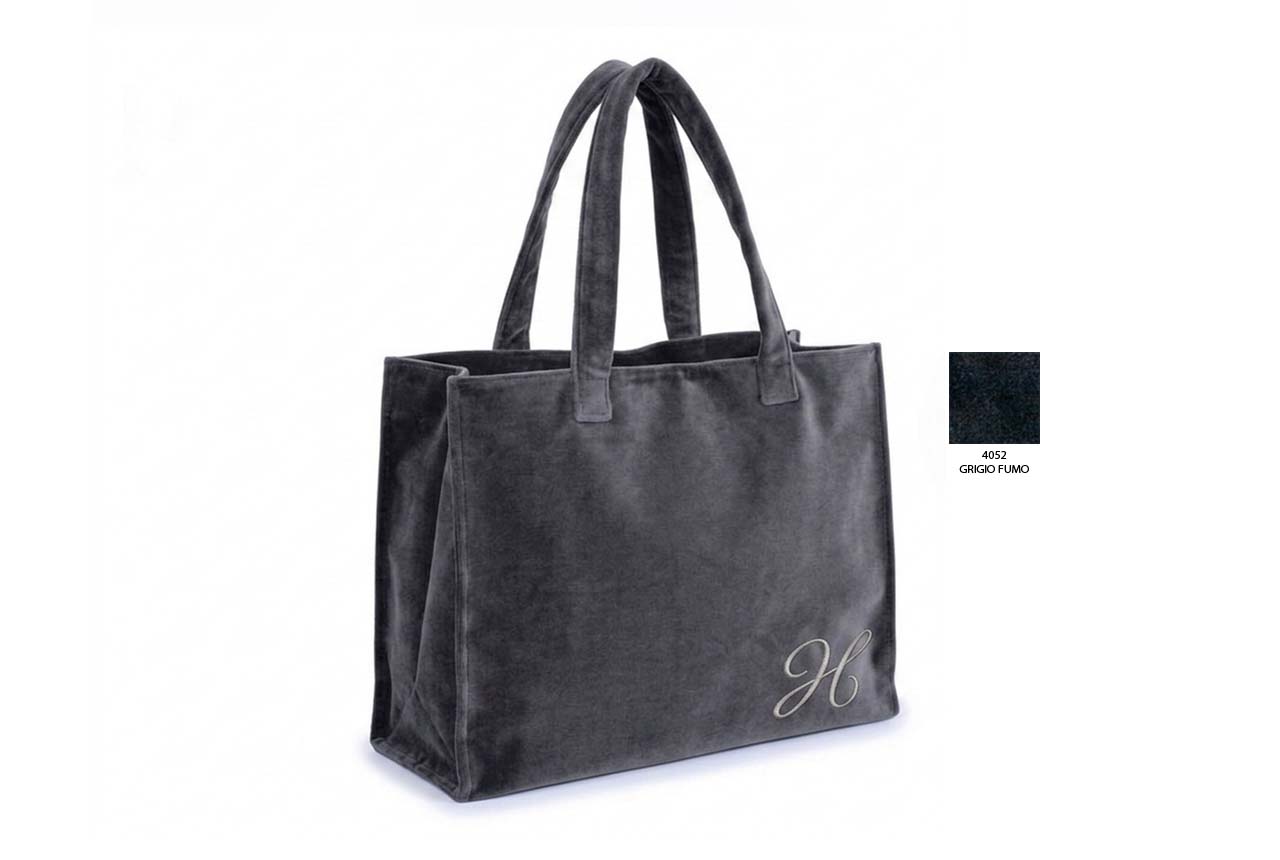 Borsa-rettangolare-grigio-fumo-37x29x16x10-C-Manici-Spalla-laterale Offerta borsa grigia