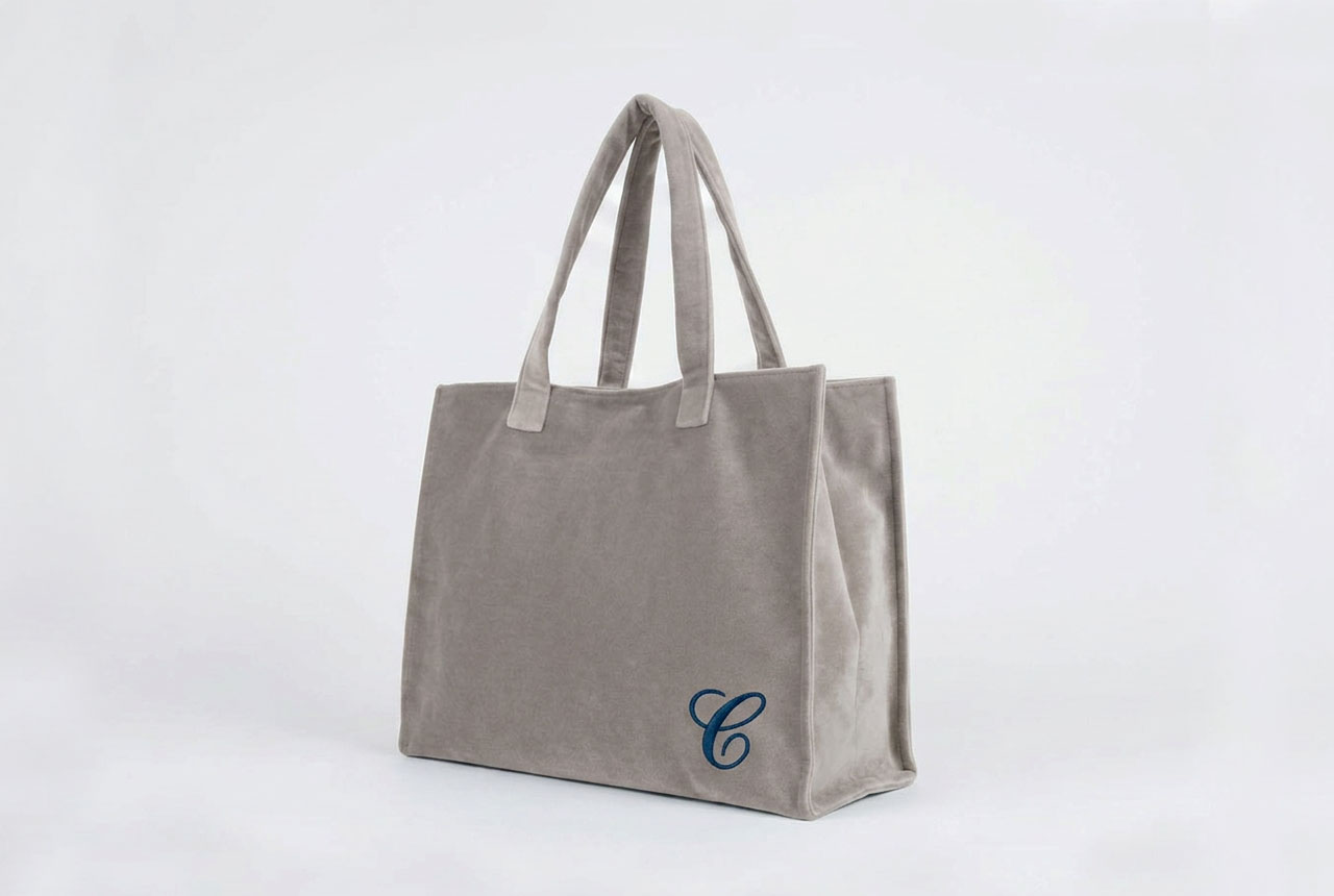 Borsa-rettangolare-tortora-37x29x16x10-Manici-Spalla-laterale Borsa in velluto da donna colore tortora