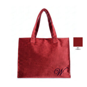 Borsa in velluto colore Corallo